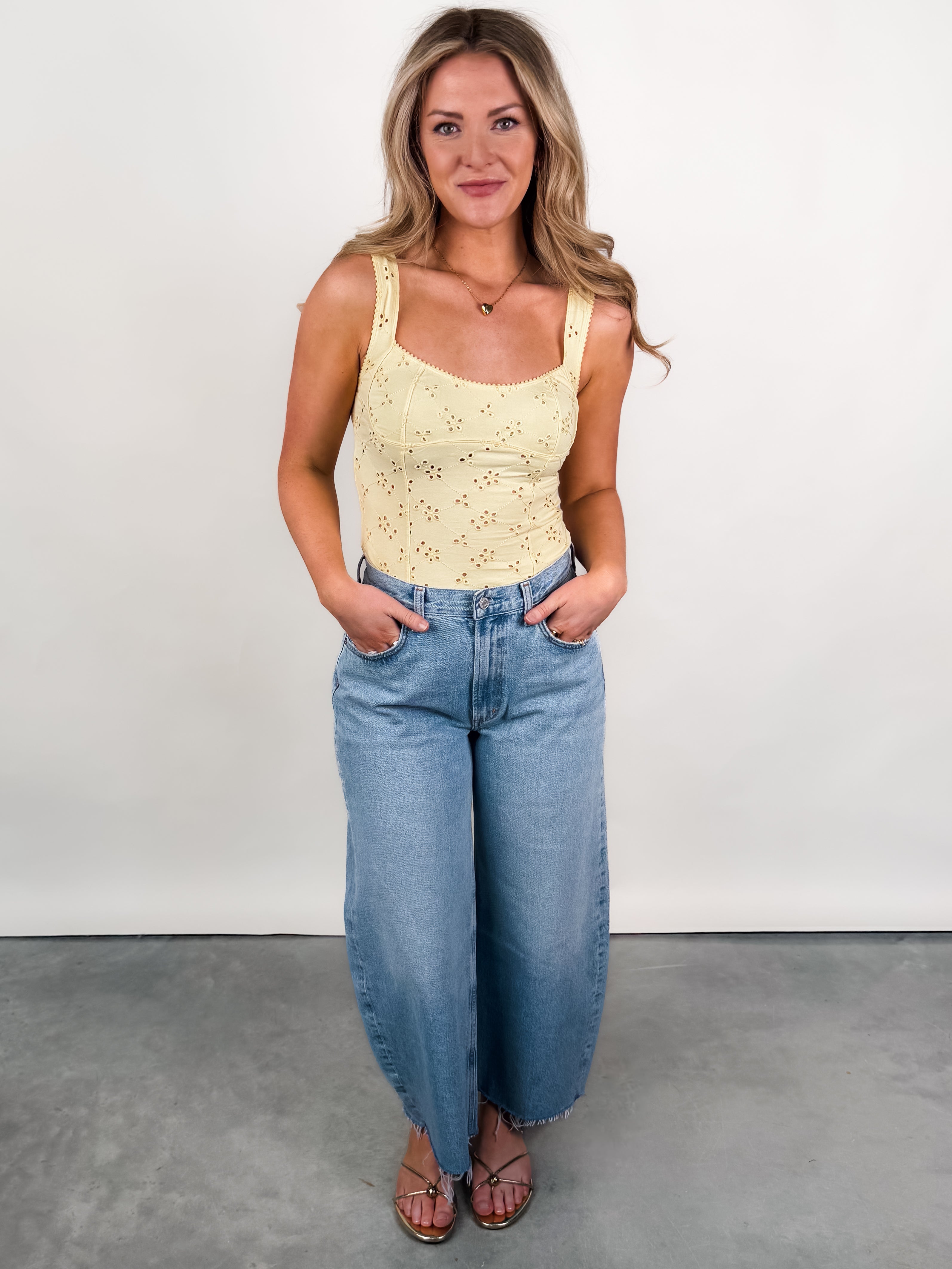 Full Bloom Eyelet Cami Look image