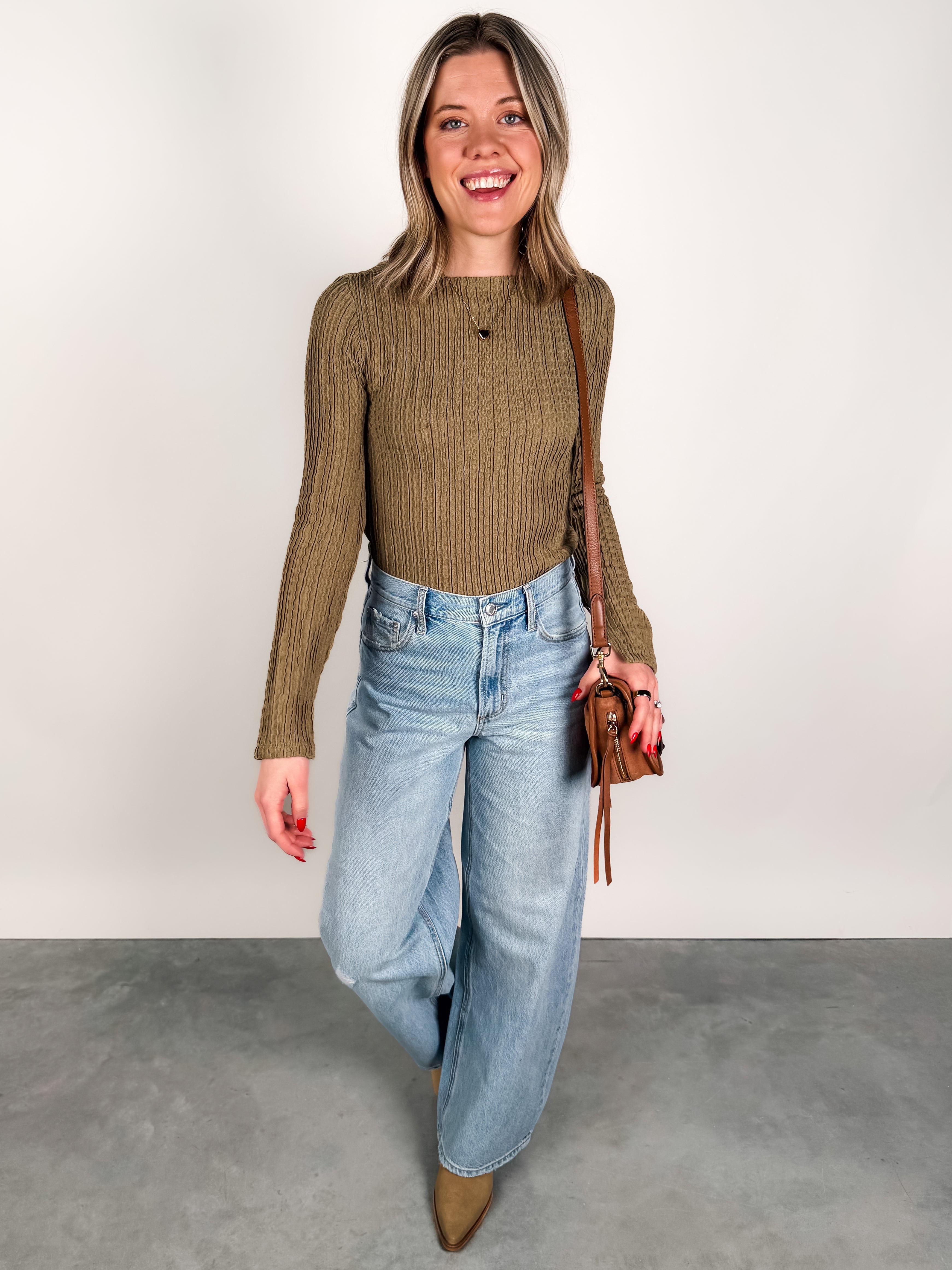 LS Boatneck Textured Top Look image