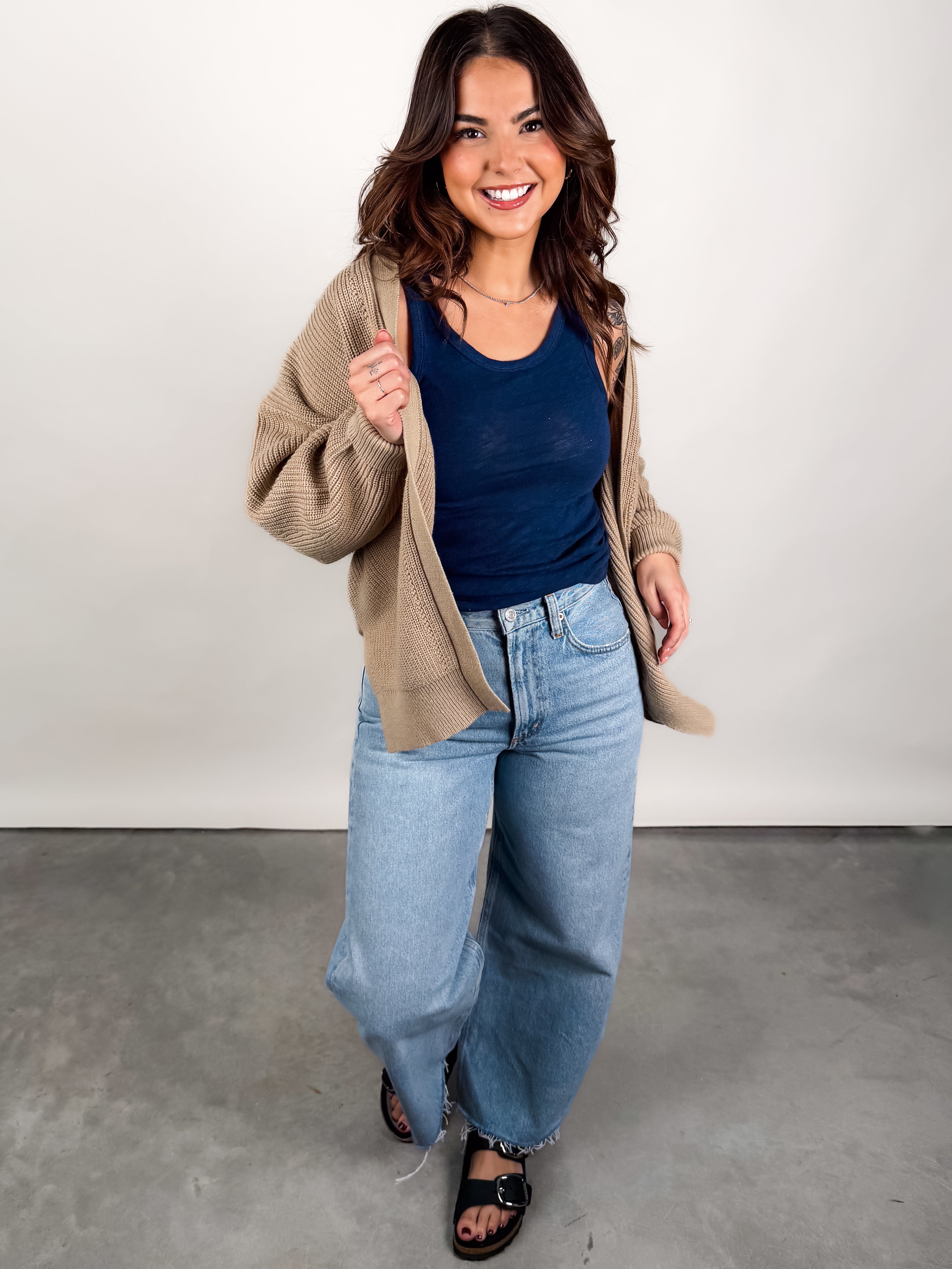 Classic Slub Scoop Tank Indigo Look image