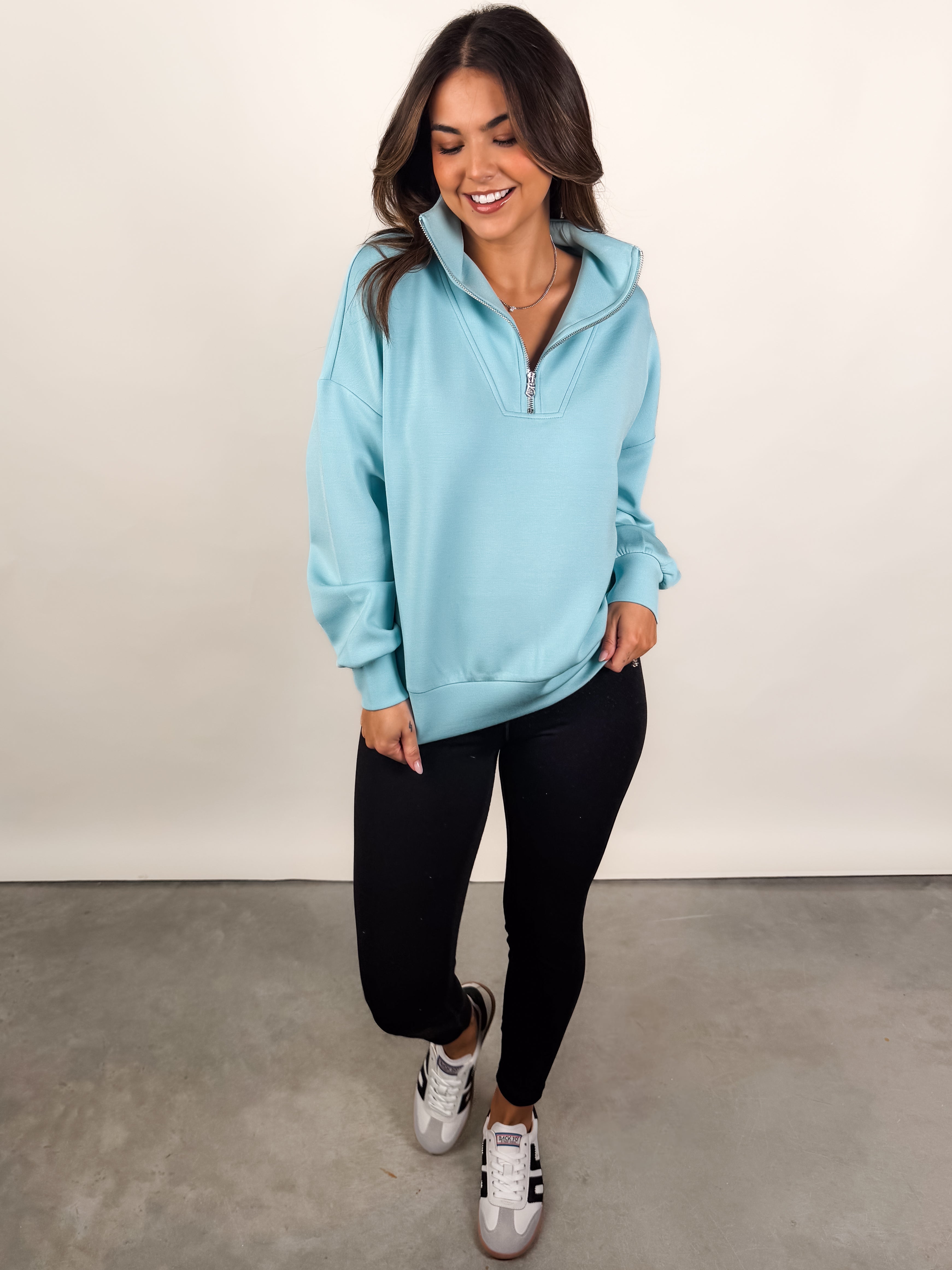 Hawley Half Zip Sweatshirt Look image