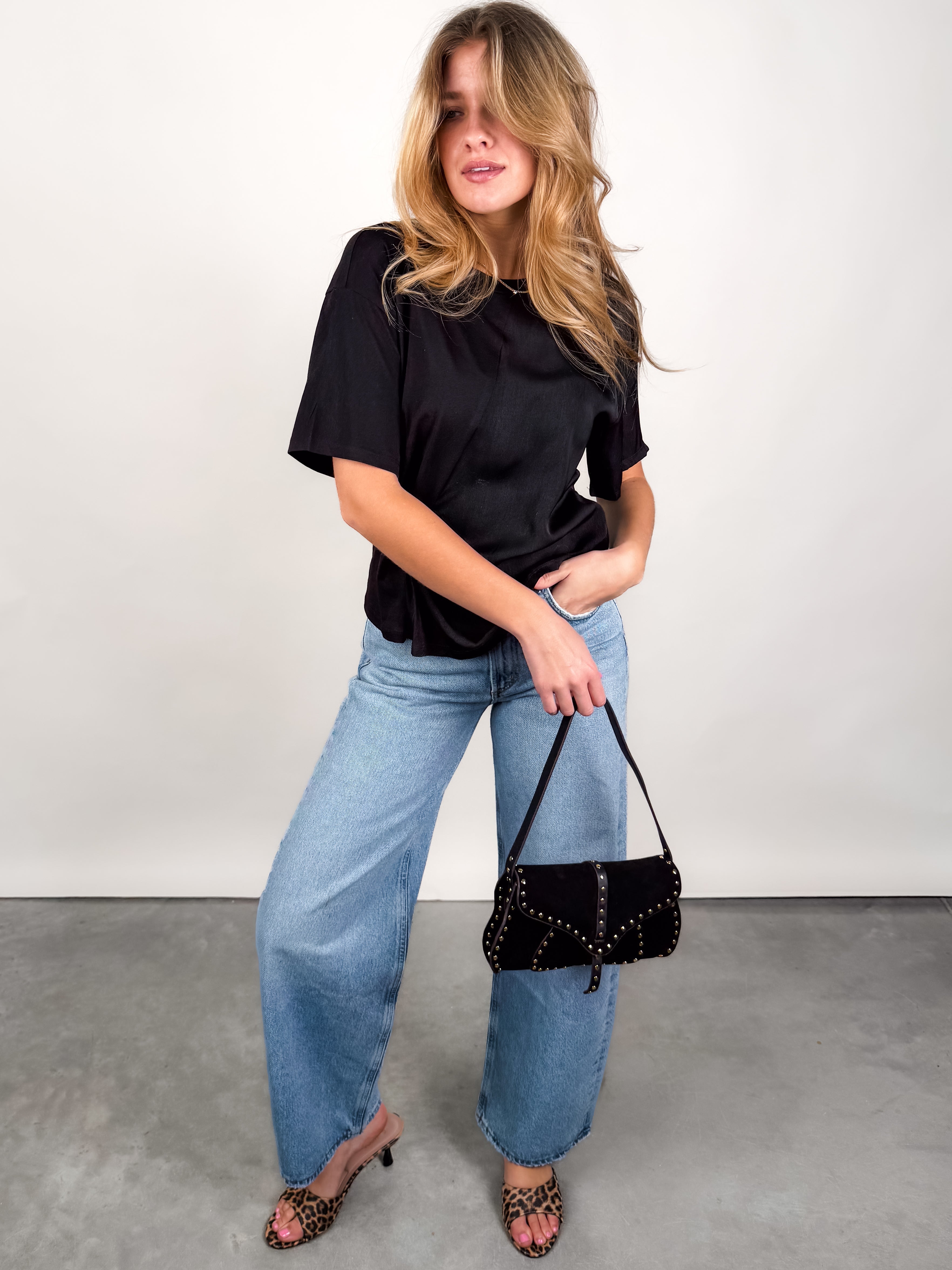 Satin Mix Tee Look image