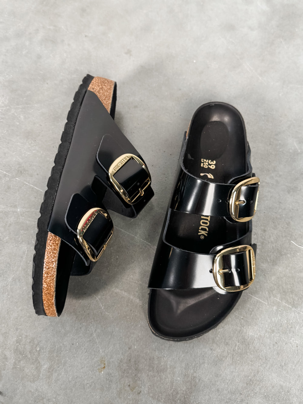 Arizona Big Buckle Natural Leather Patent