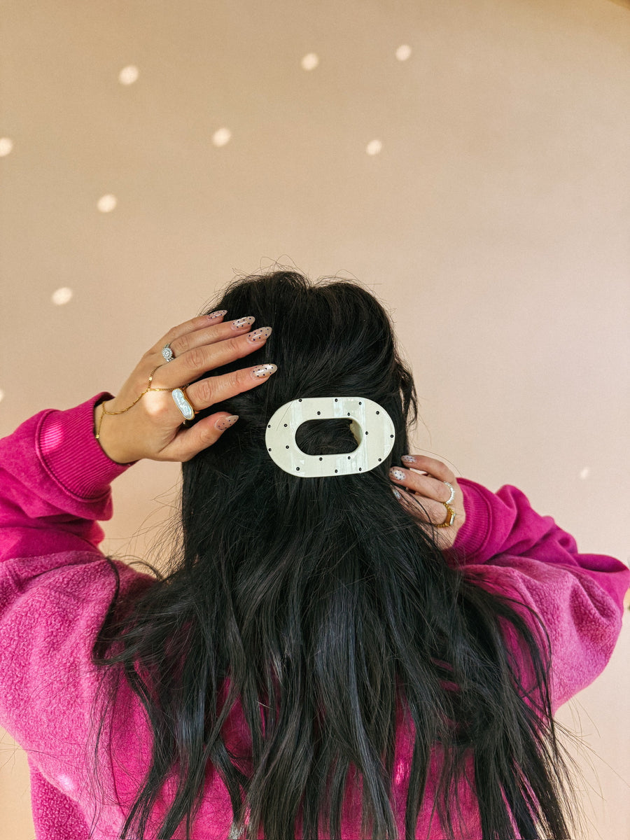 Polka Dot Flat Hair Clip