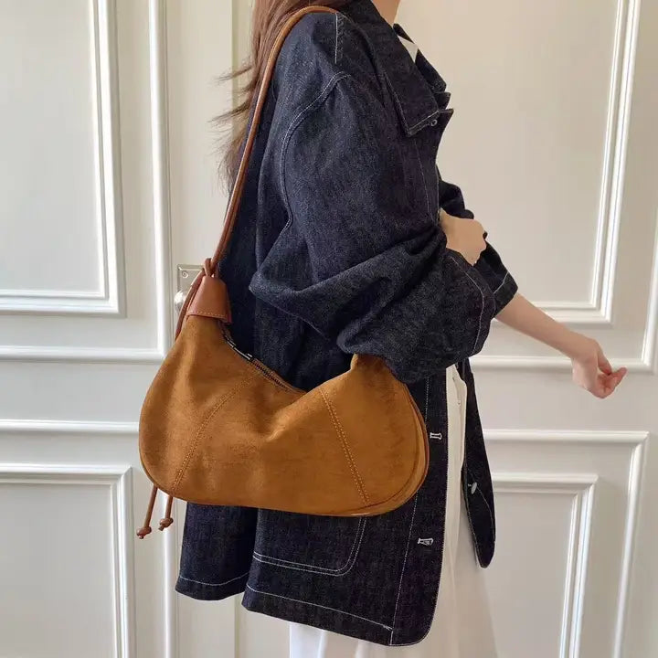 097 Suede Shoulder/Crossbody Bag