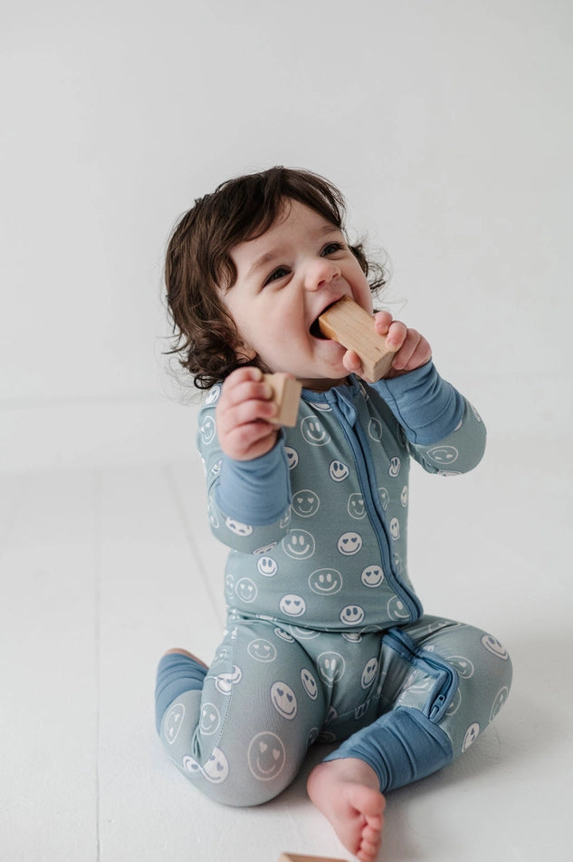 Heart Eyes Long Sleeve Zip Romper