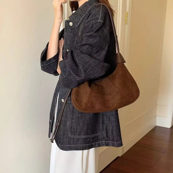 097 Suede Shoulder/Crossbody Bag