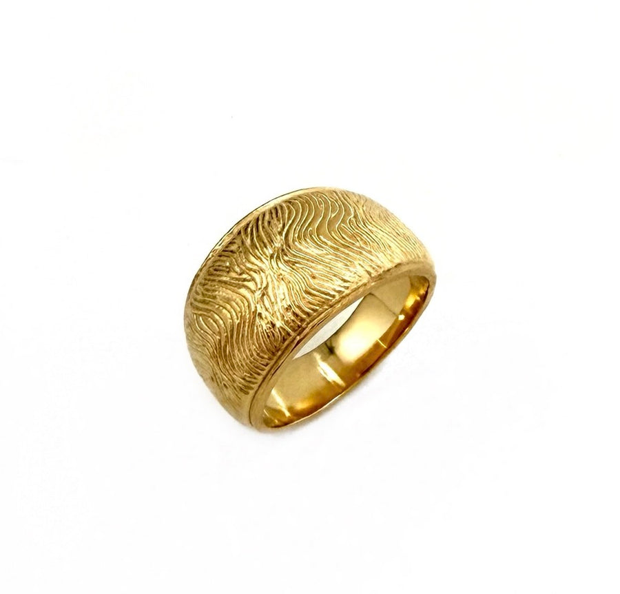 Roberta Textured Thick Band Ring