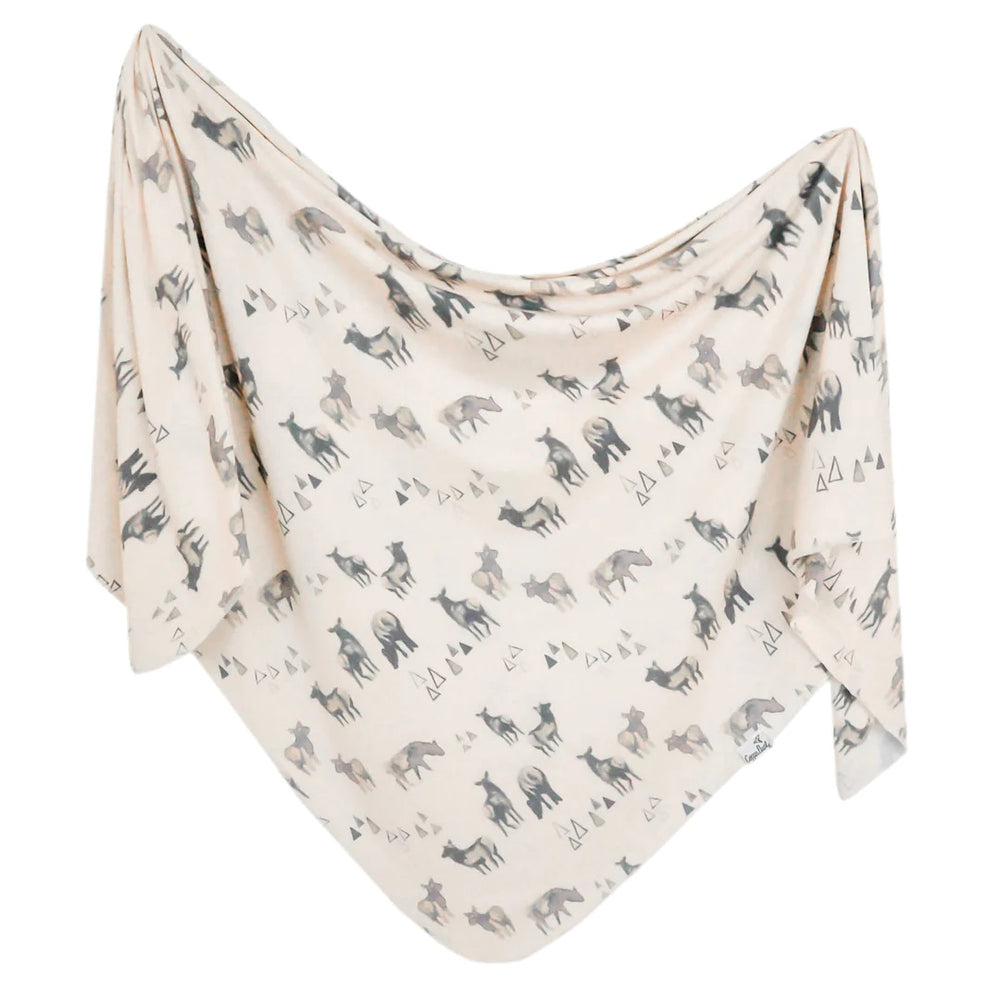 Printed Knit Swaddle Blanket