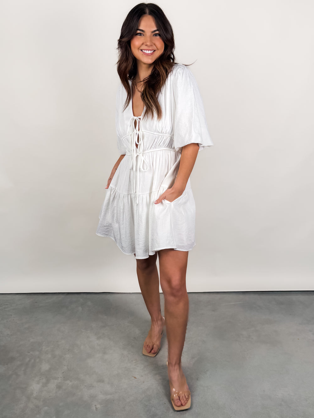 Blushing In The Sky Mini Dress