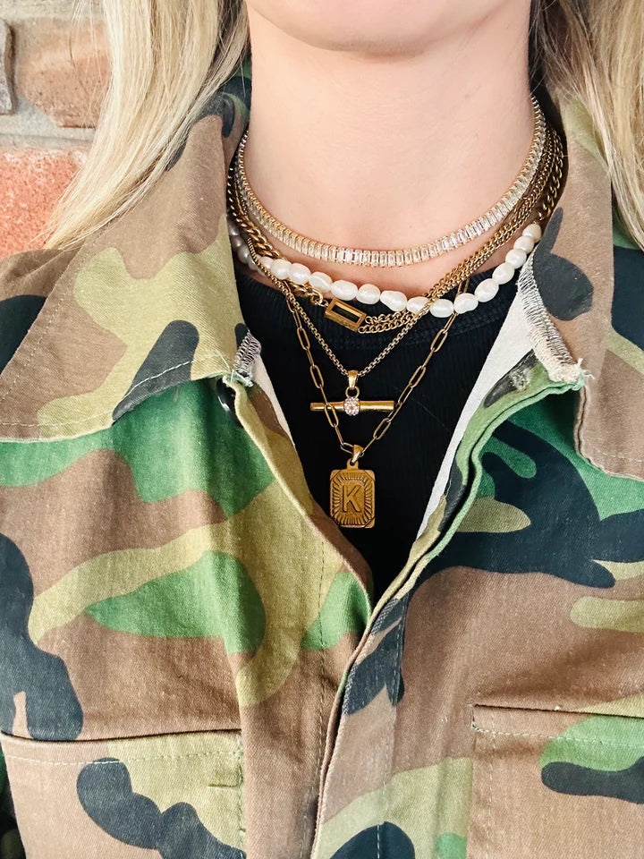 Chelsea CZ Bar Necklace