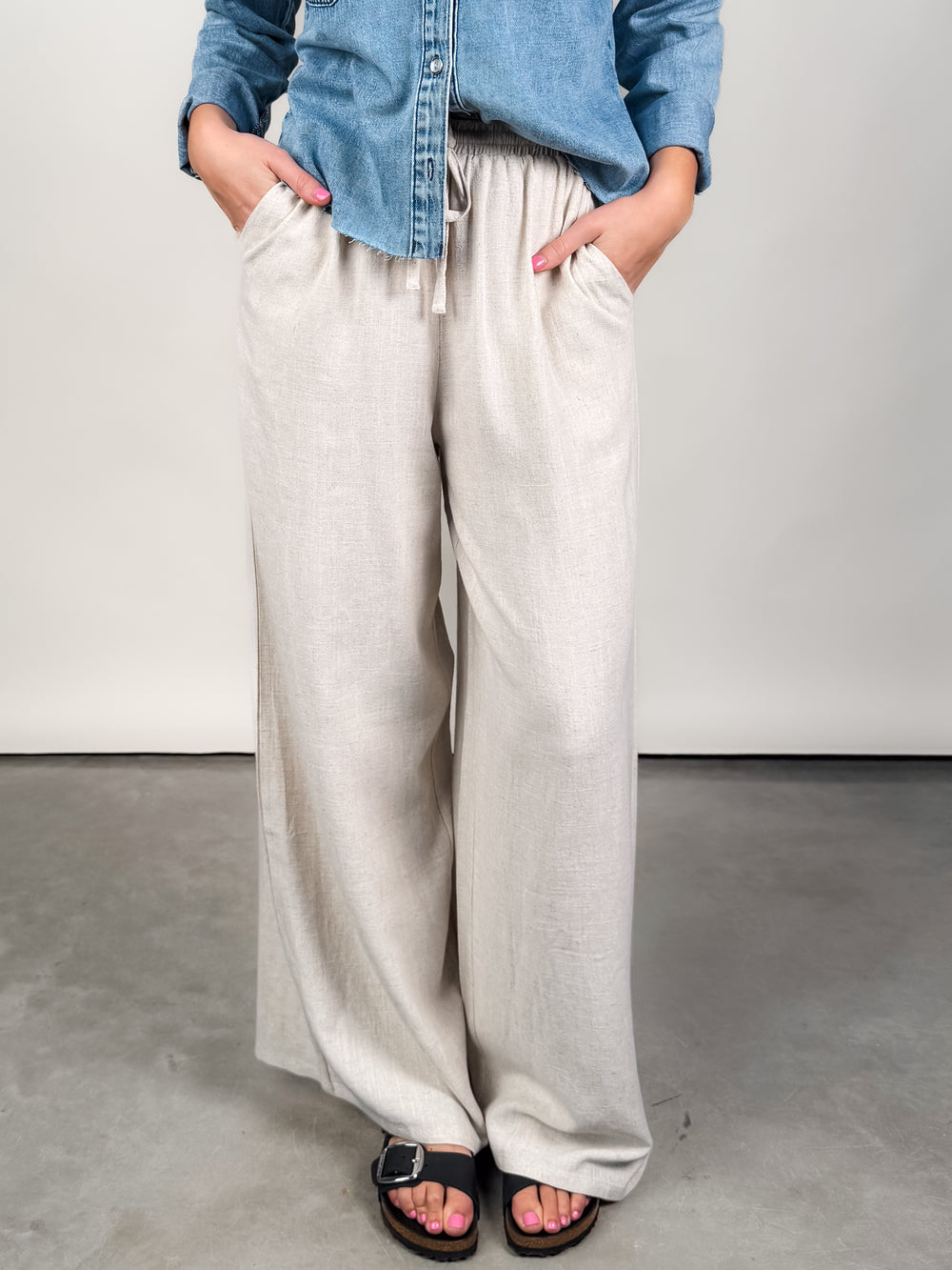 Drawstring Linen Pant