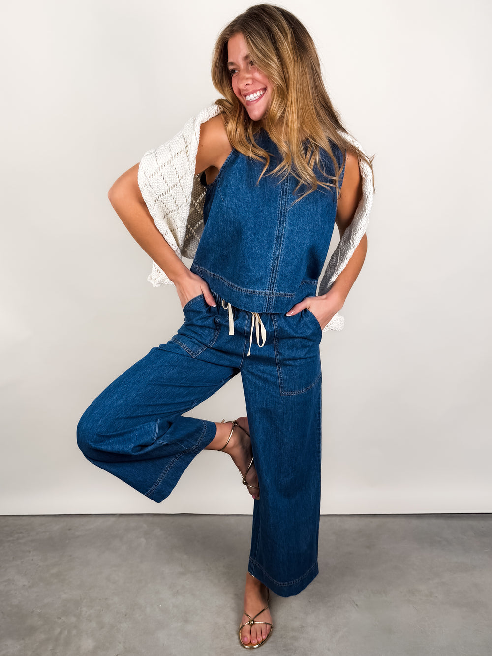 Sun Seeker Denim Tank