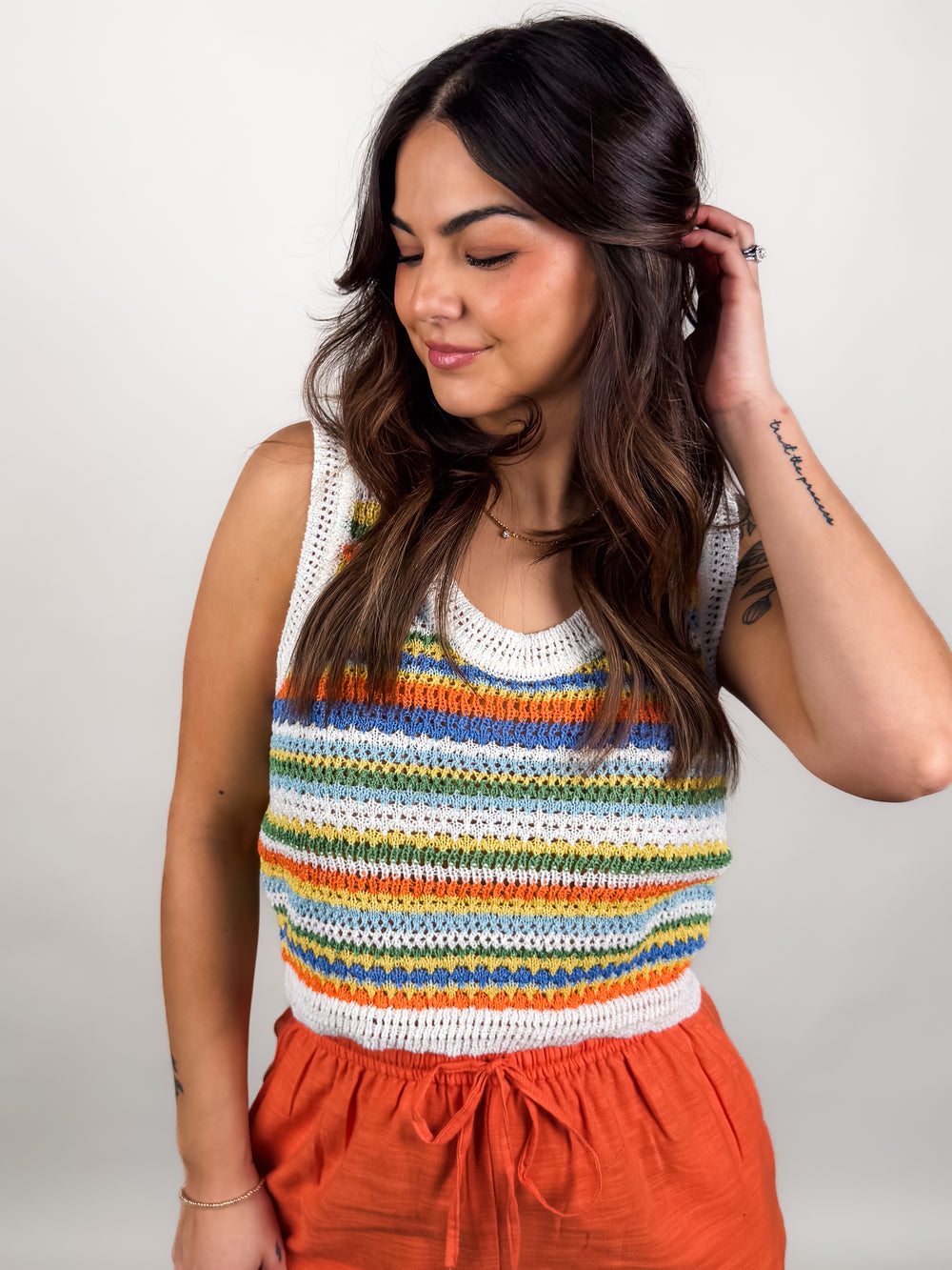 Sylvia Stripe Sweater Vest