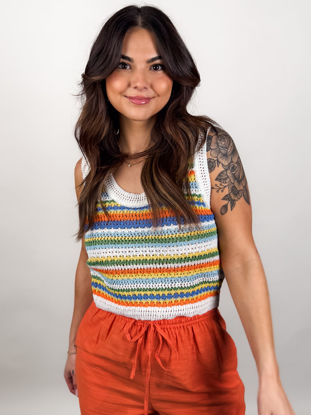 Sylvia Stripe Sweater Vest