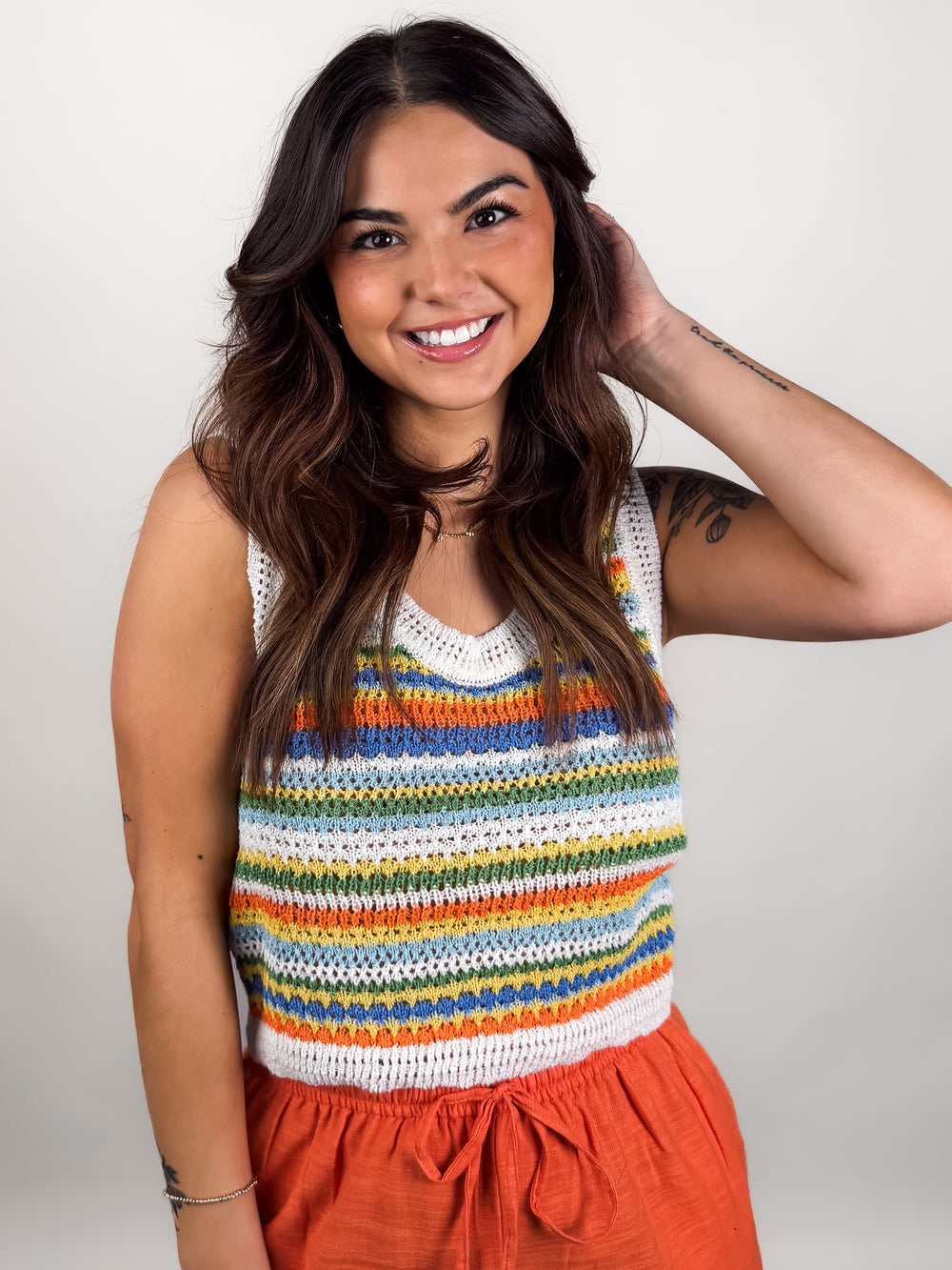 Sylvia Stripe Sweater Vest