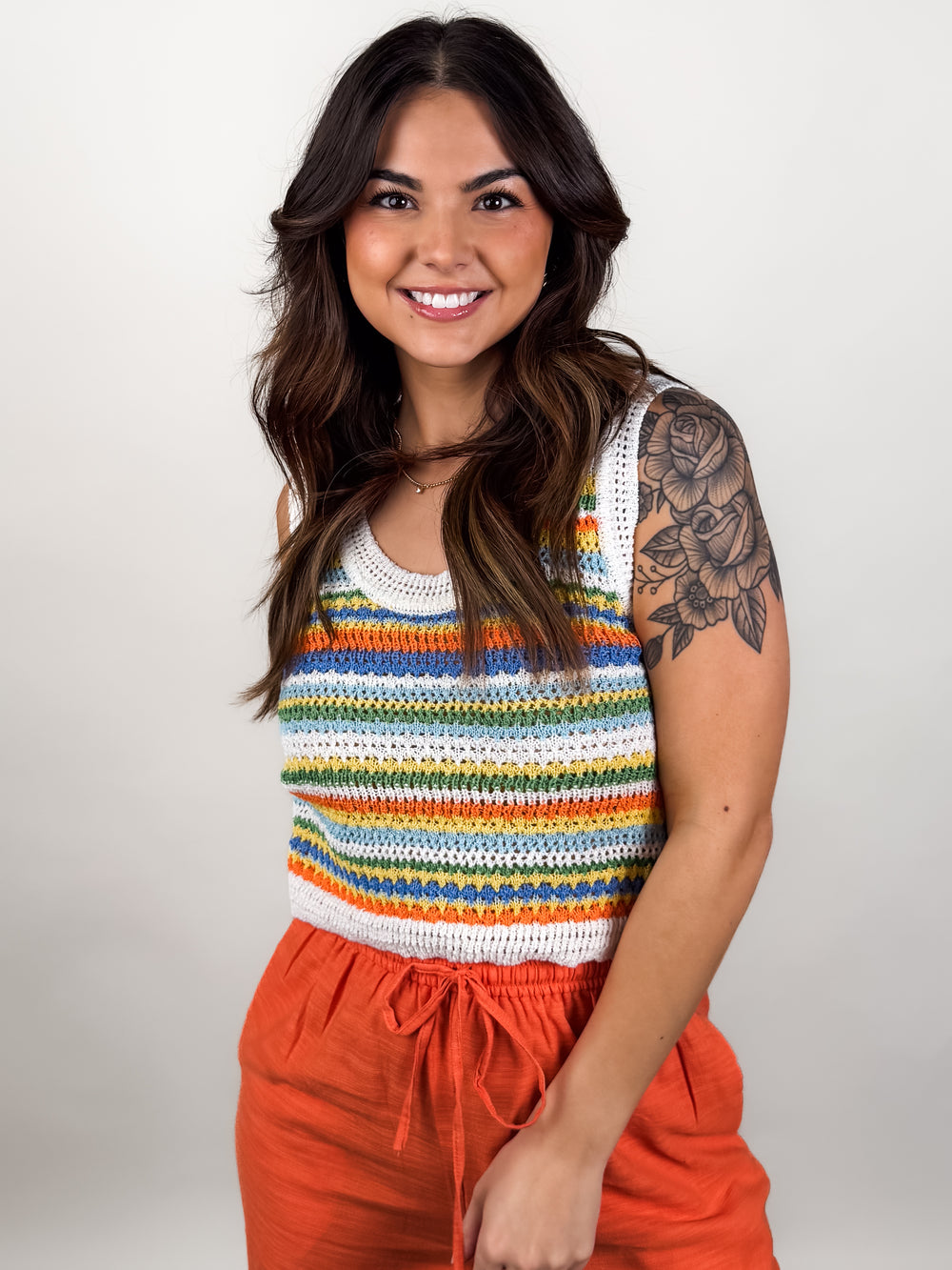 Sylvia Stripe Sweater Vest