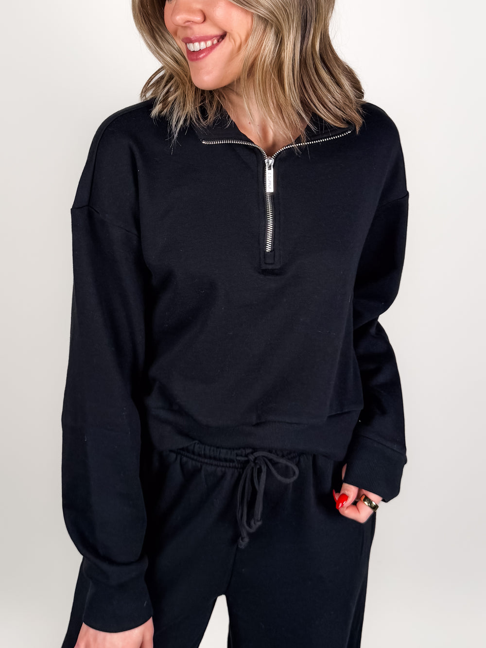 Downtown Half Zip Sweatshirt