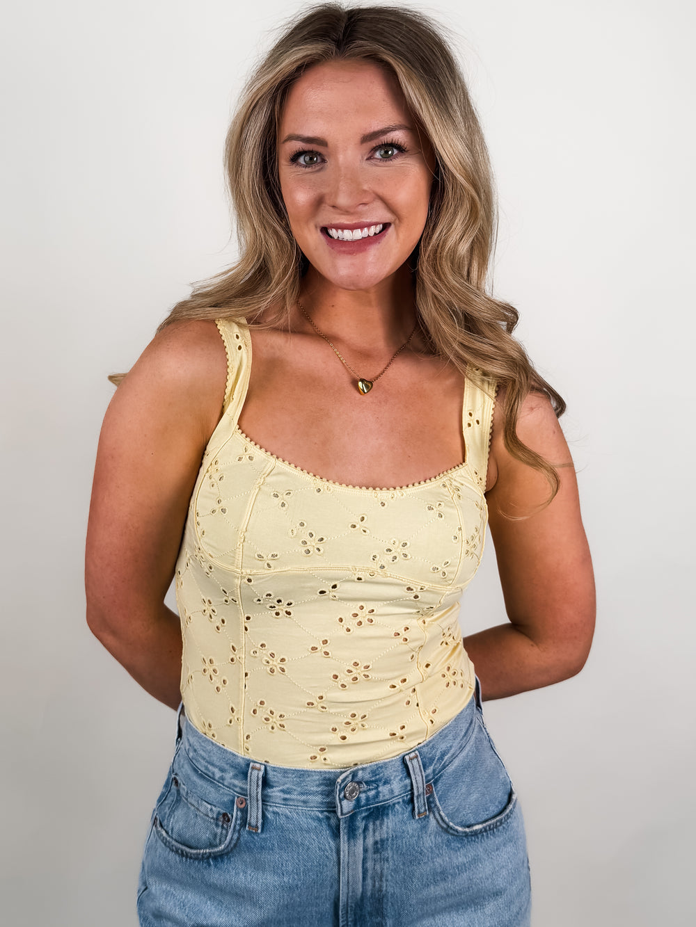 Full Bloom Eyelet Cami