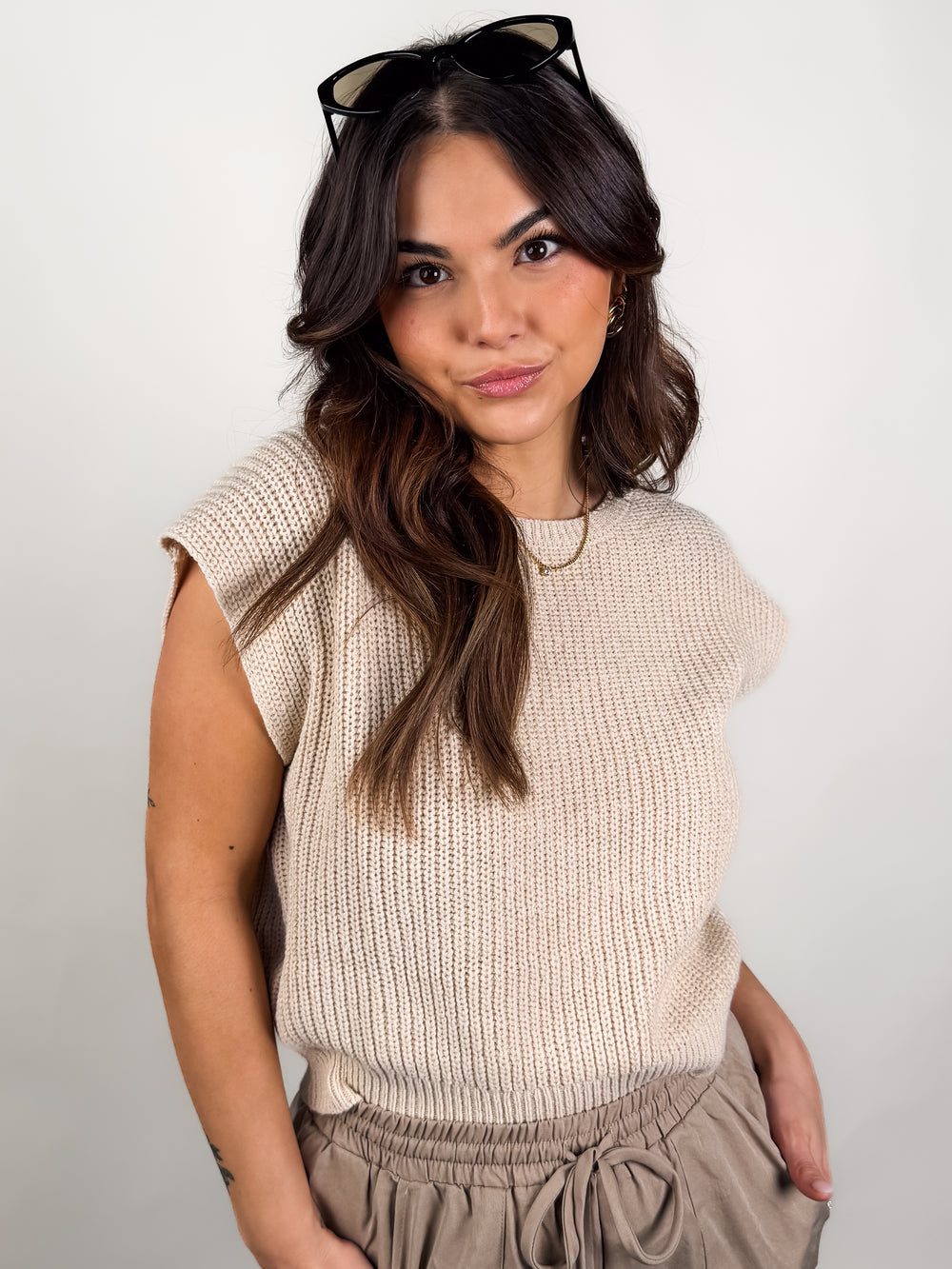 Raindrops Cropped Sweater