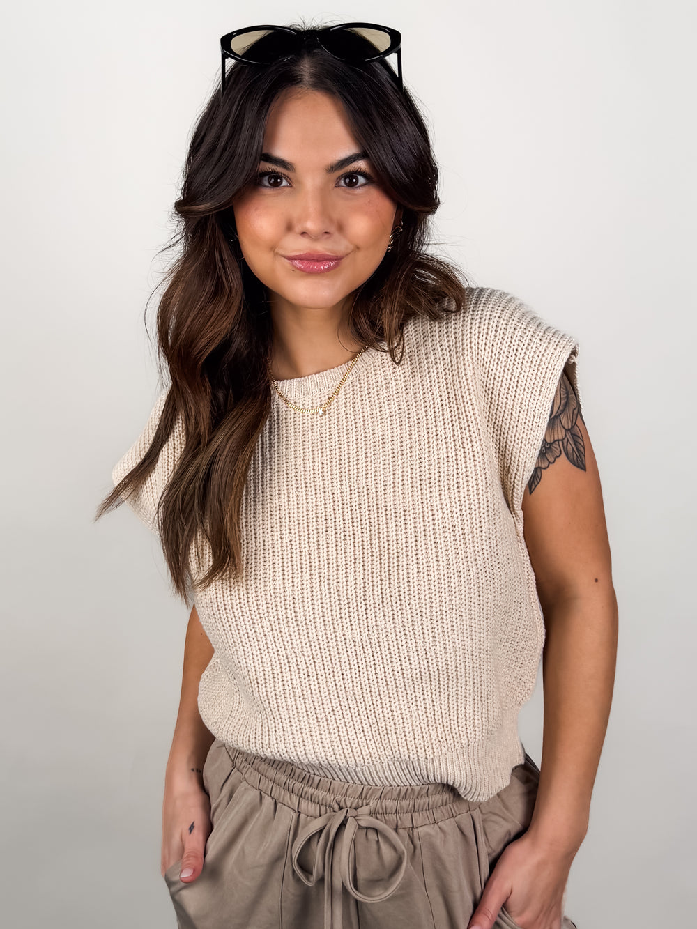 Raindrops Cropped Sweater