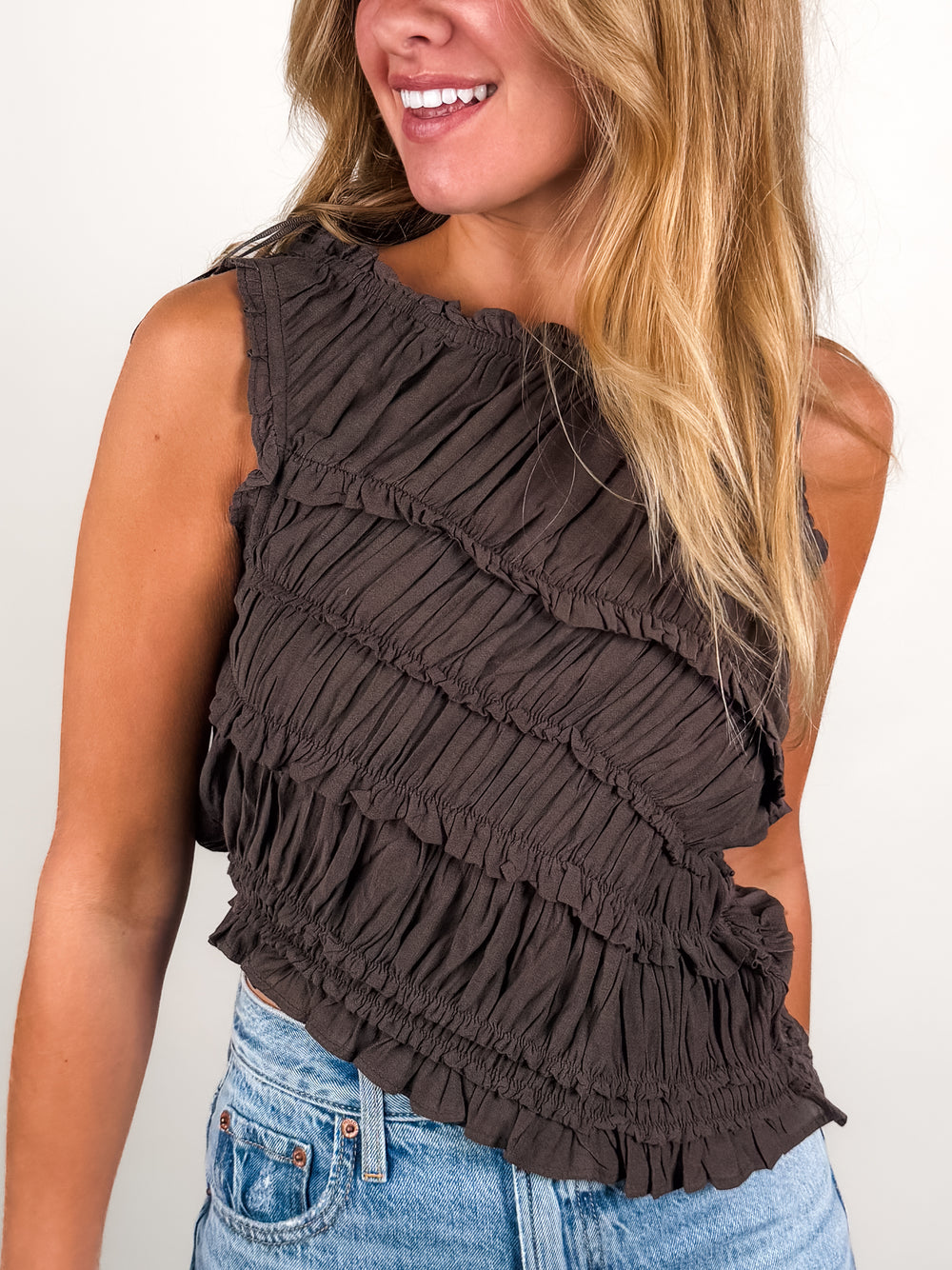 Pink Sands Smocked Top