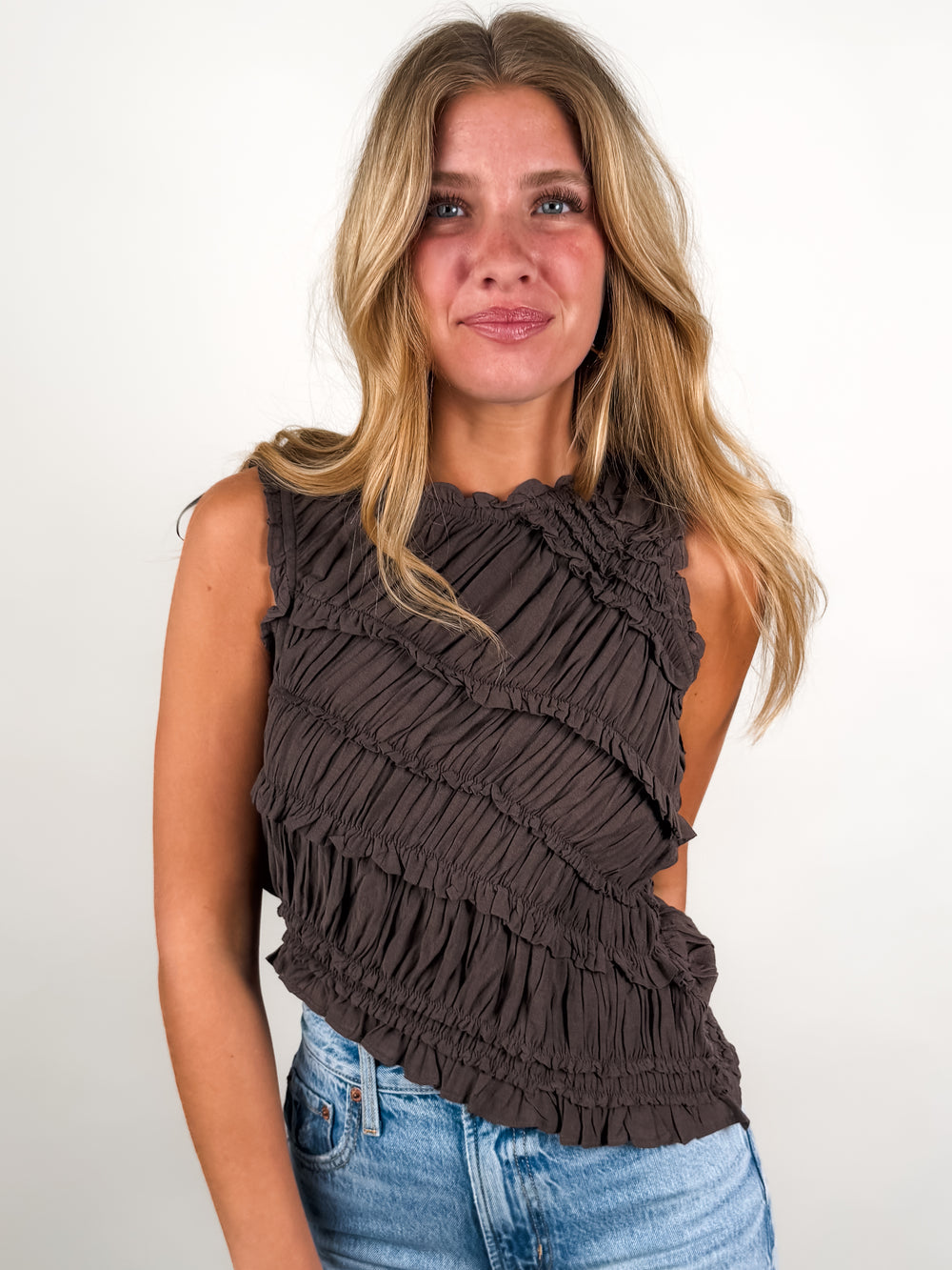 Pink Sands Smocked Top