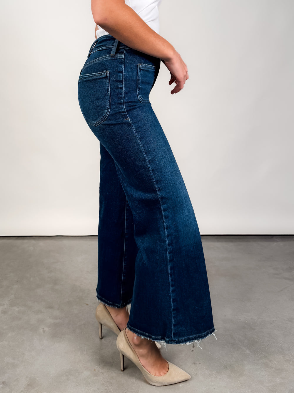 Soft Tech Good Petite Palazzo Jeans