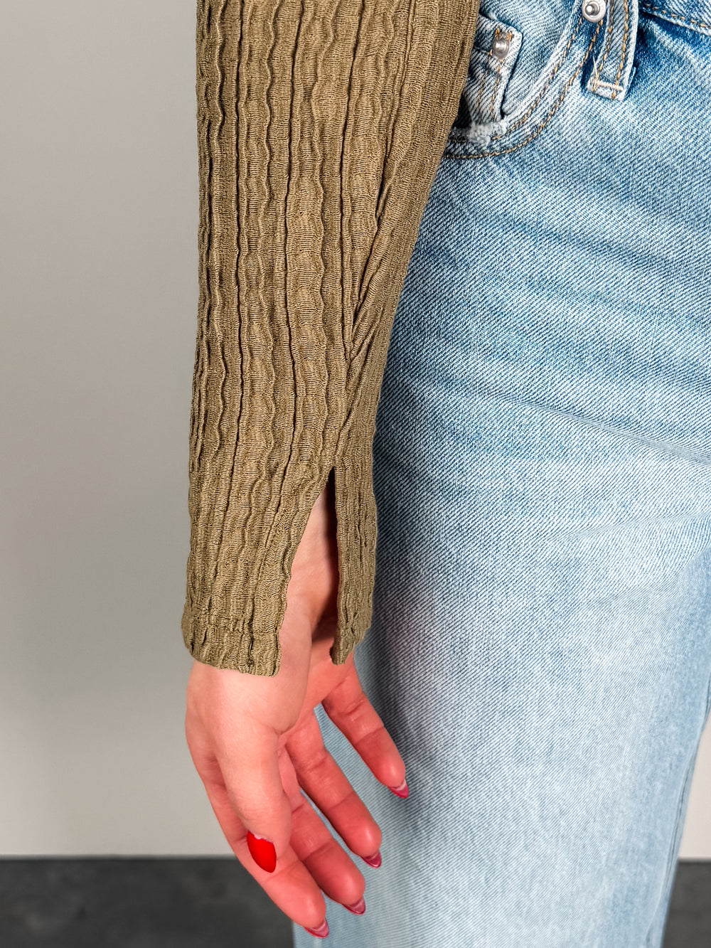 LS Boatneck Textured Top