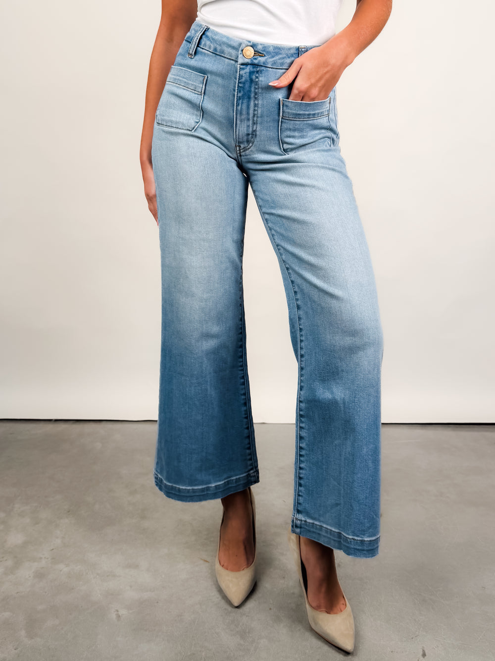 Meg High Rise Wide Leg W/ Patch Pkts