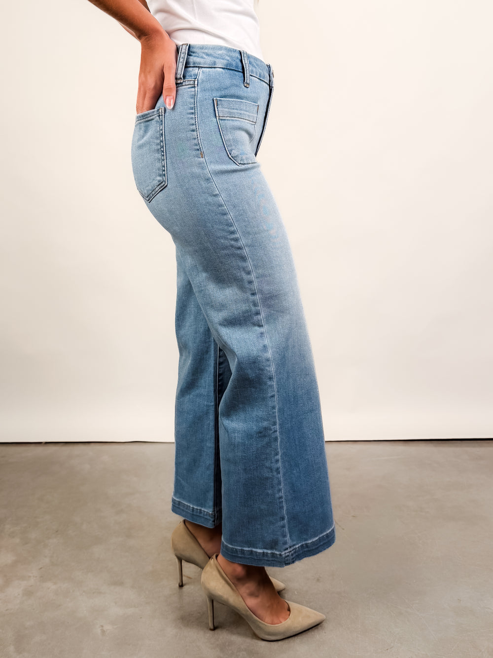 Meg High Rise Wide Leg W/ Patch Pkts