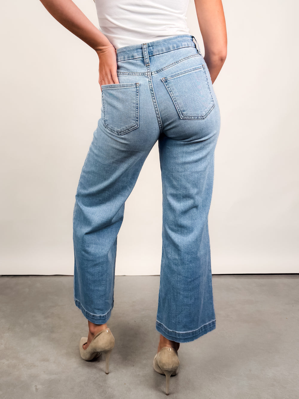 Meg High Rise Wide Leg W/ Patch Pkts