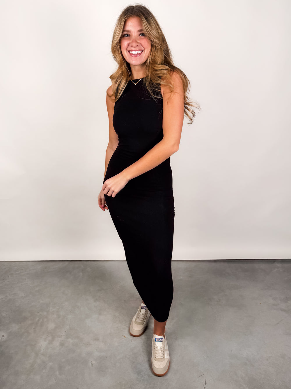 Willowbrook Knit Ruched Midi Dress