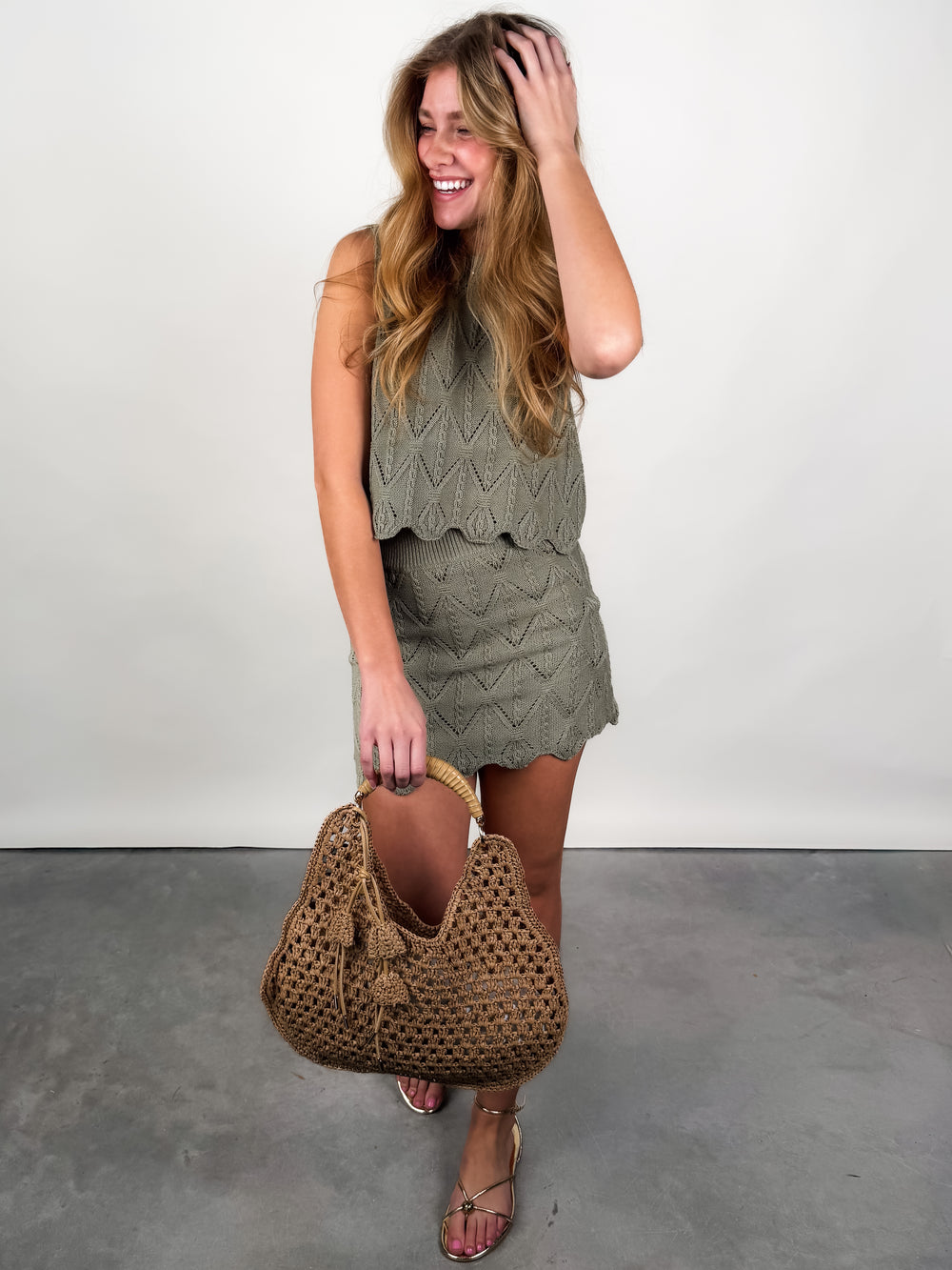 Succulent Sweater Mini Skirt