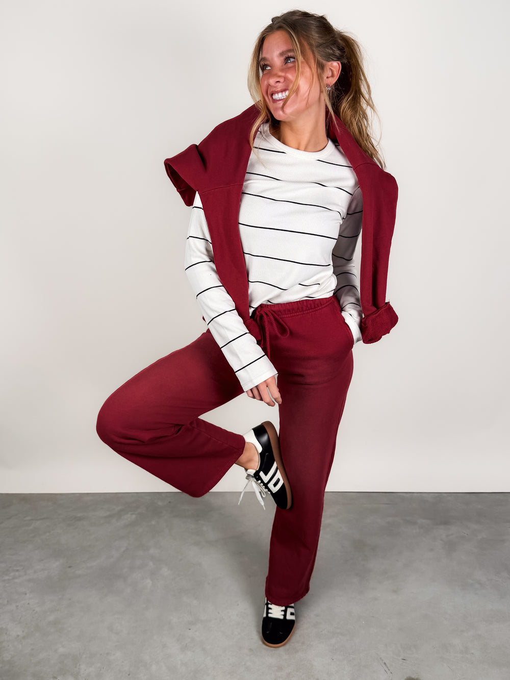 Solid Drawstring Pants