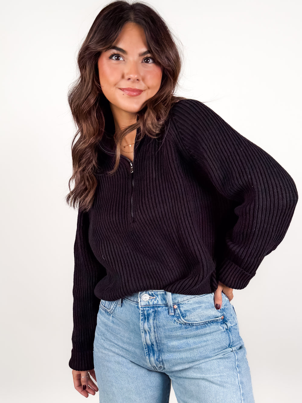 Debbie Half Zip Sweater