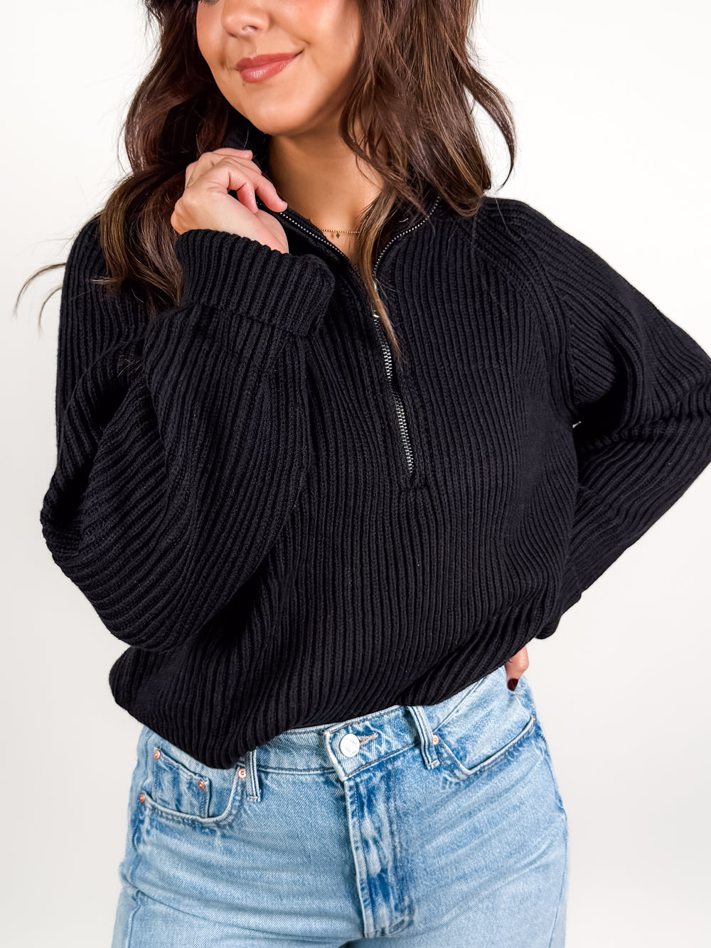 Debbie Half Zip Sweater