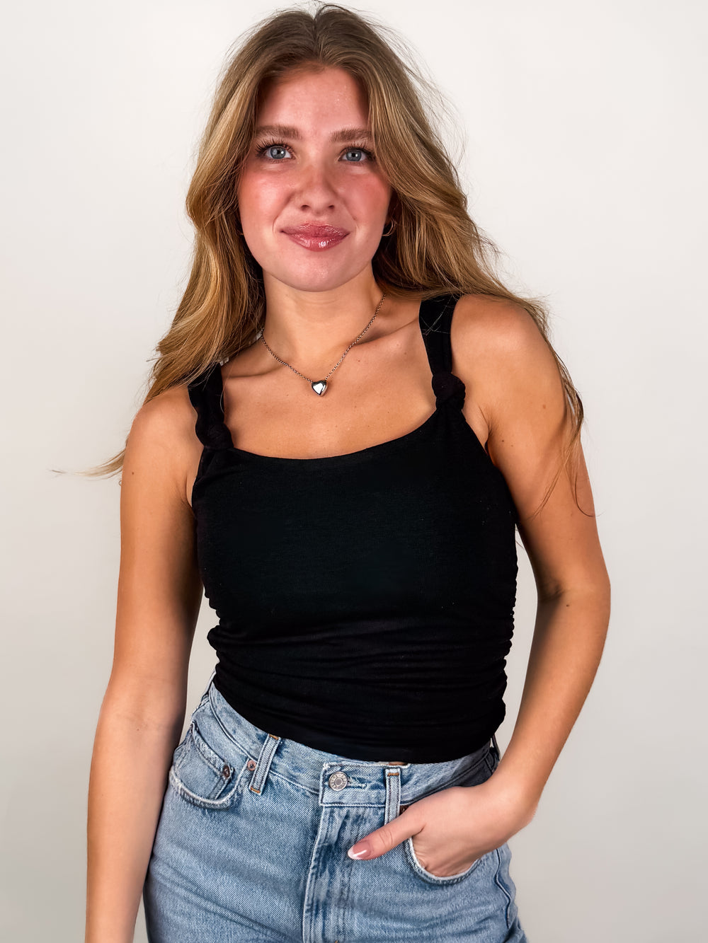 Statuesque Twisted Strap Tank