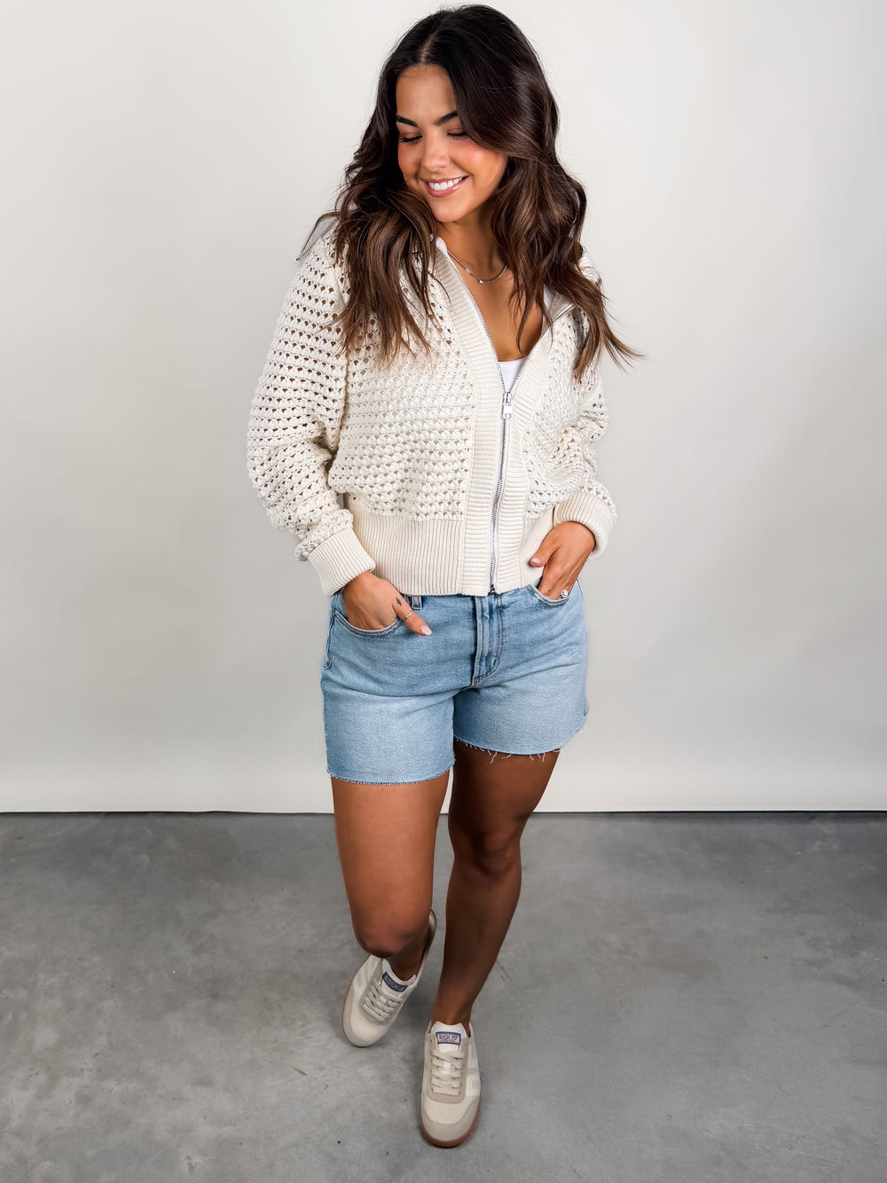 Eloise Full Zip Knit Sweater