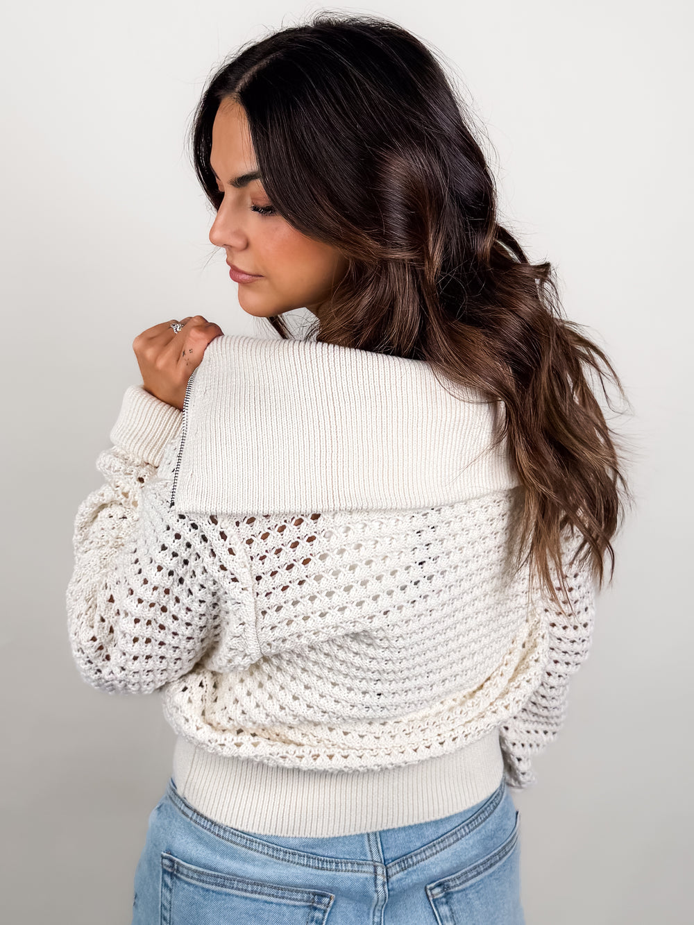 Eloise Full Zip Knit Sweater
