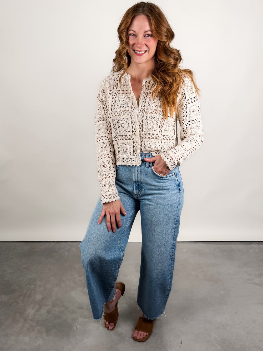 Laurel LS Crew Neck Cardigan