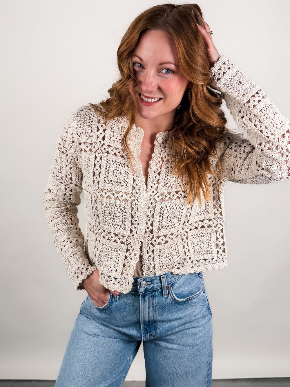 Laurel LS Crew Neck Cardigan