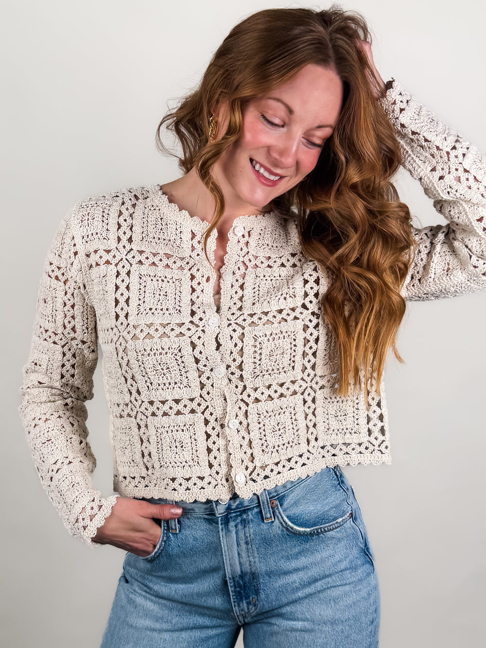 Laurel LS Crew Neck Cardigan