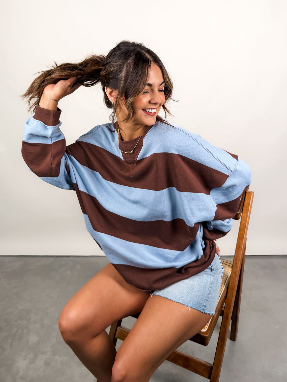 Classic Stripe Crew Wide