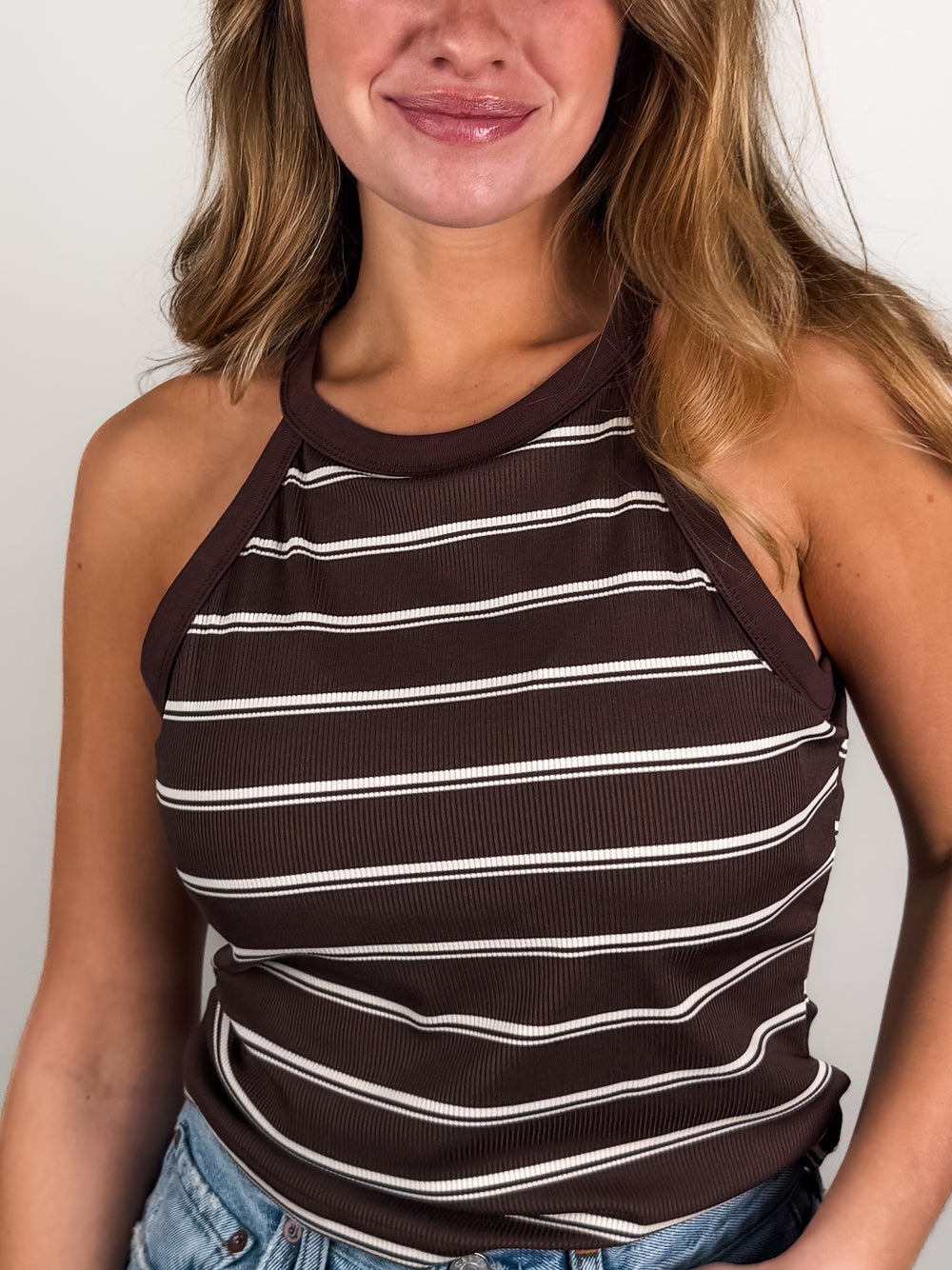 Looking Out At Emptiness Stripe Tee