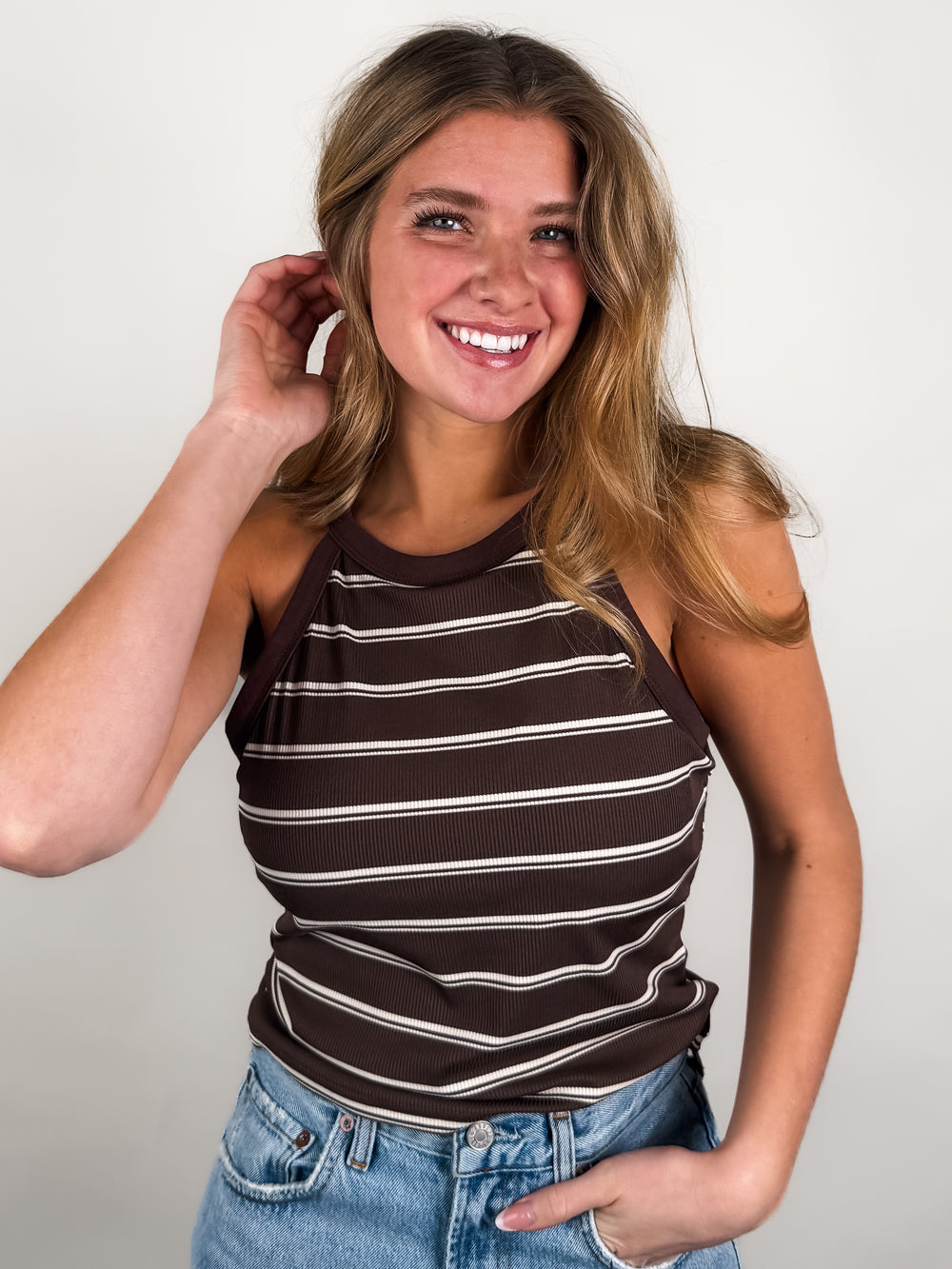 Looking Out At Emptiness Stripe Tee