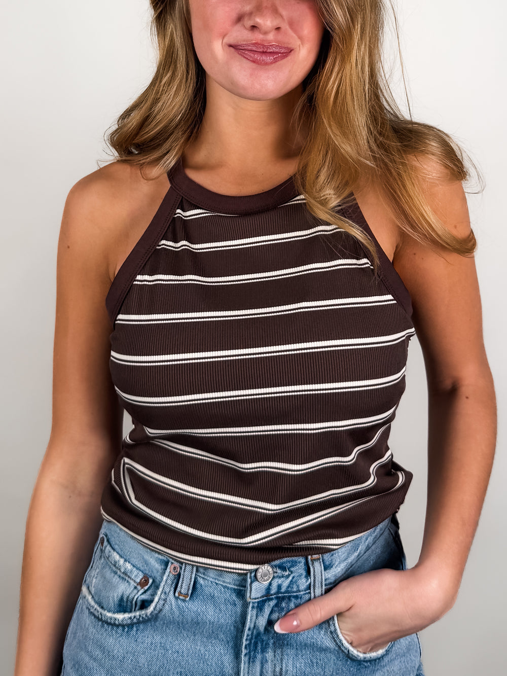 Looking Out At Emptiness Stripe Tee