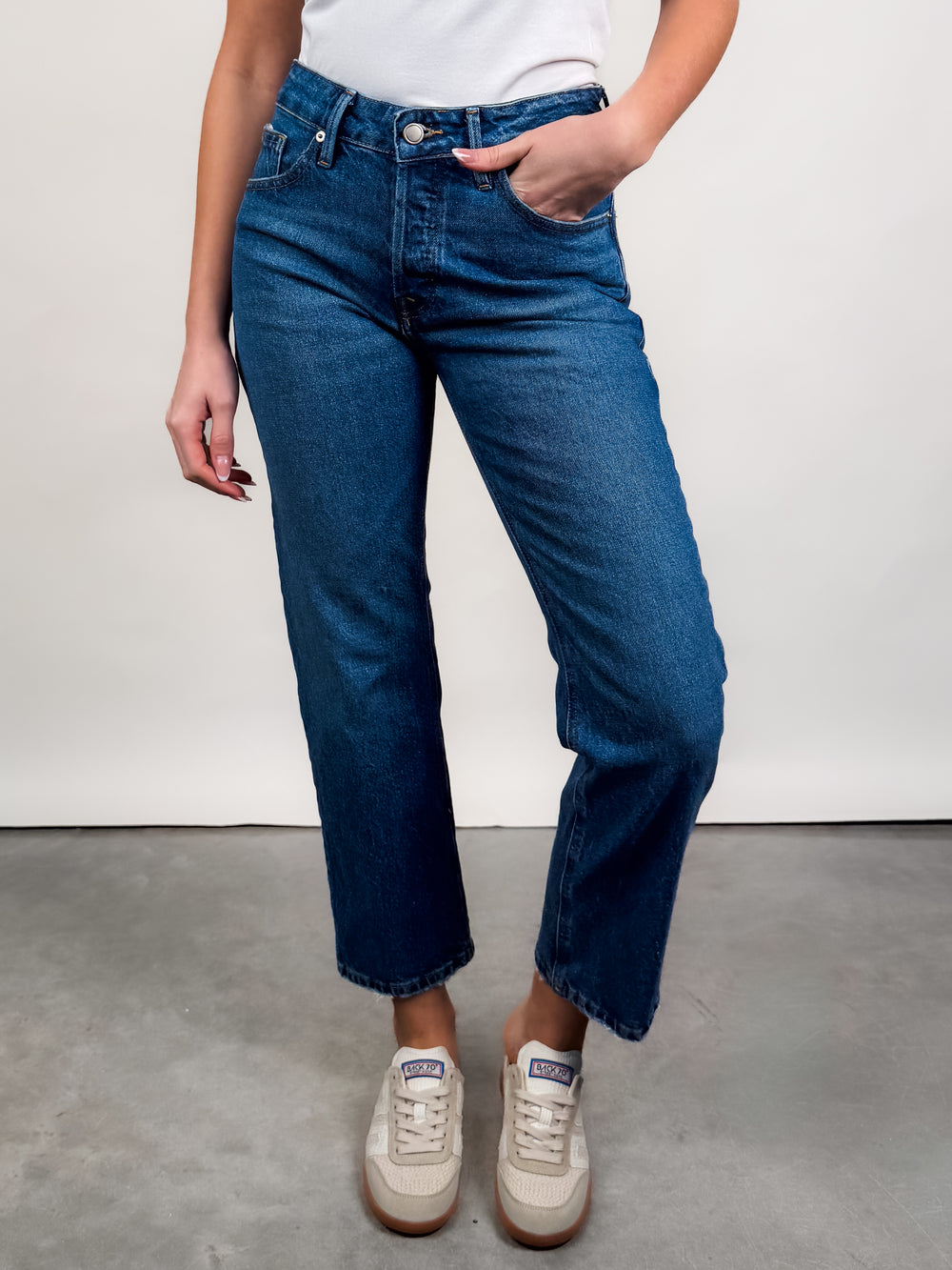 Good Vintage Straight Ankle Jeans