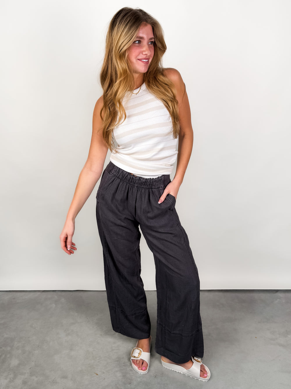 Days End Linen Pull On Pants