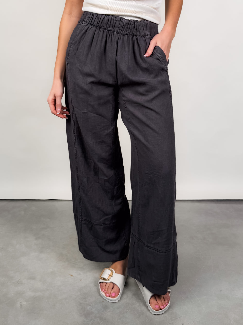 Days End Linen Pull On Pants