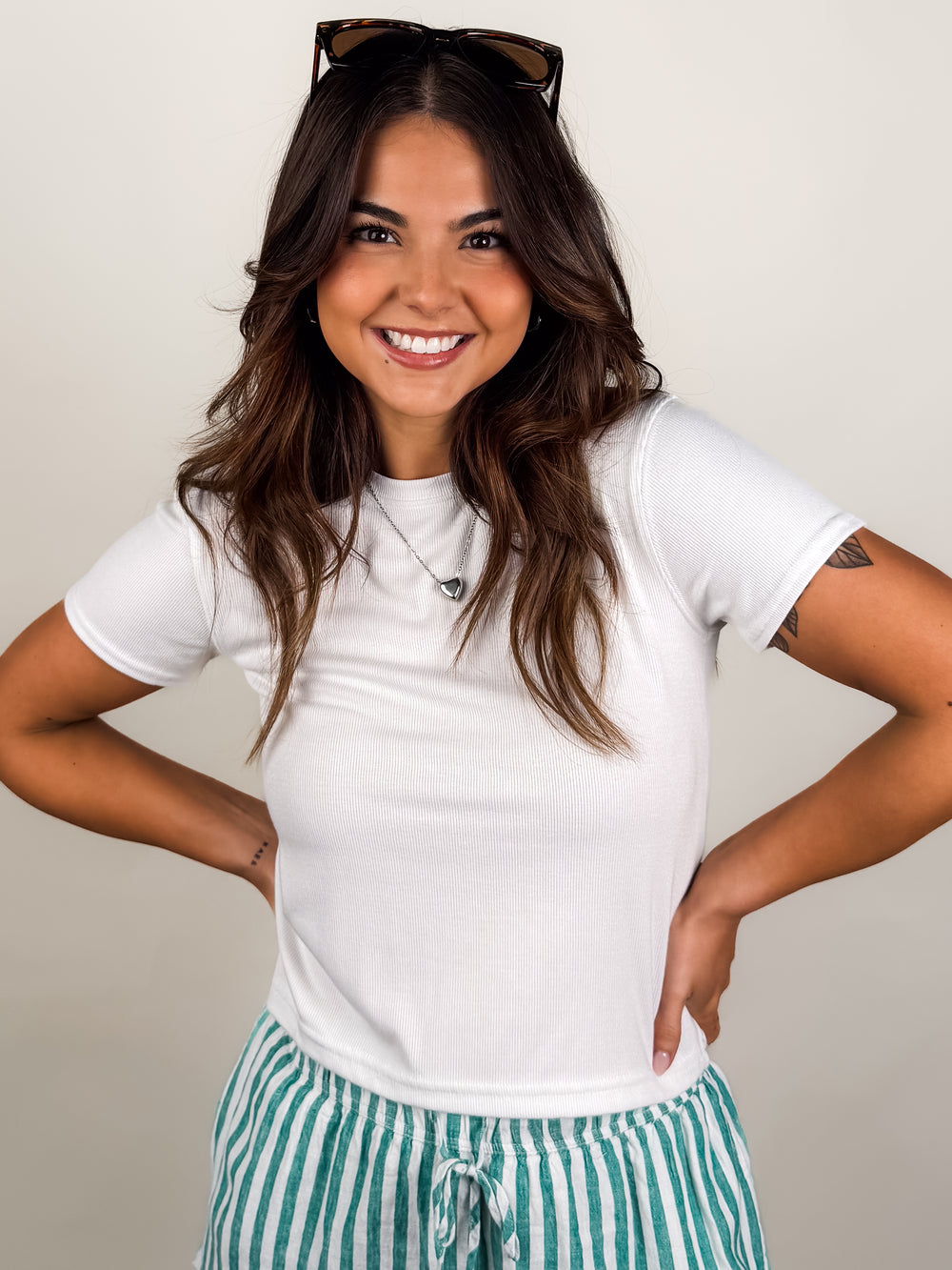 Fitz Viscose Rib Crewneck Tee